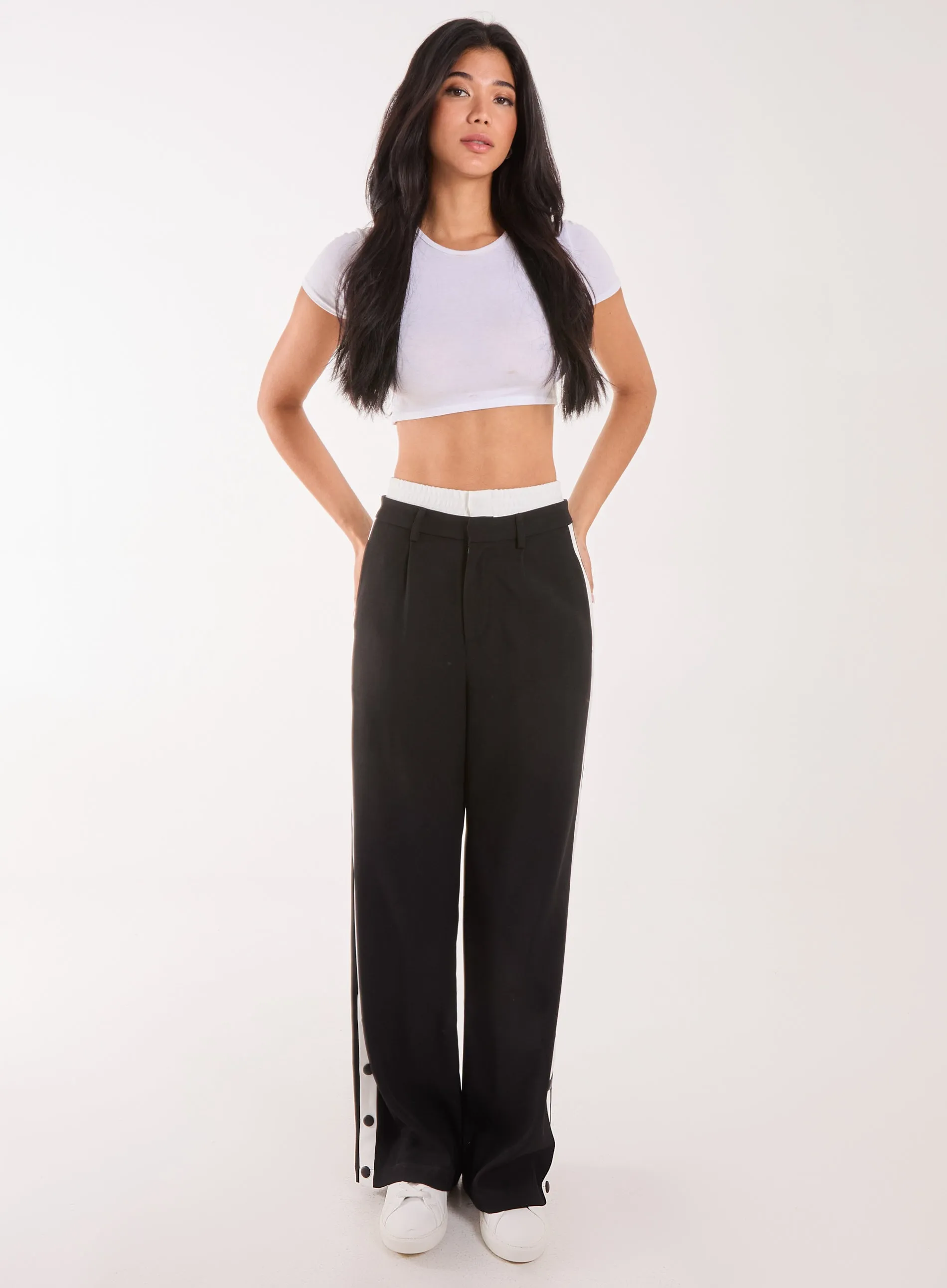 Boxer Style Popper Trousers