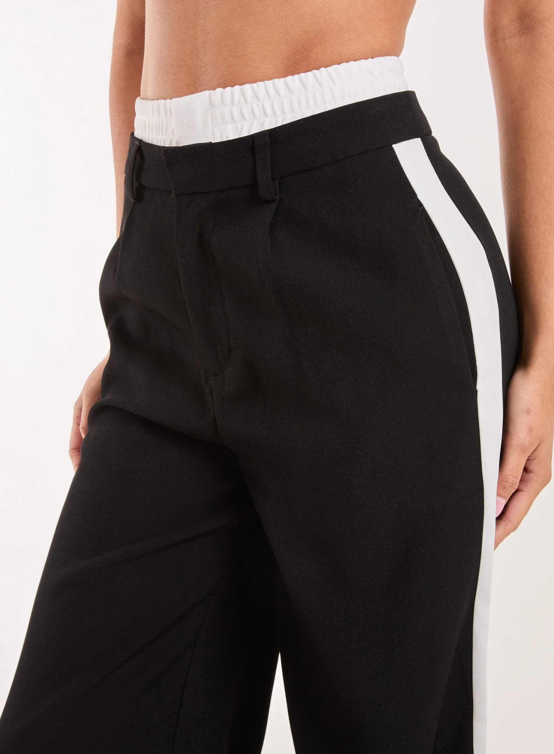 Boxer Style Popper Trousers