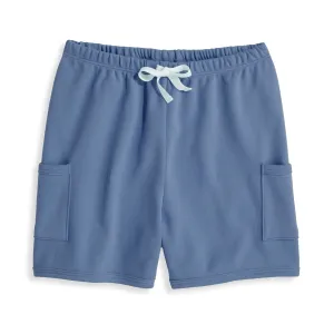 Boy's Pima Play Short -- Blue Silver