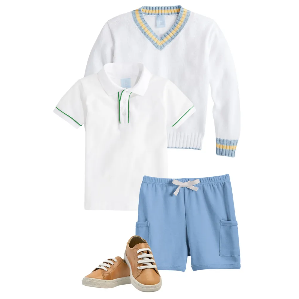 Boy's Pima Play Short -- Denim Blue