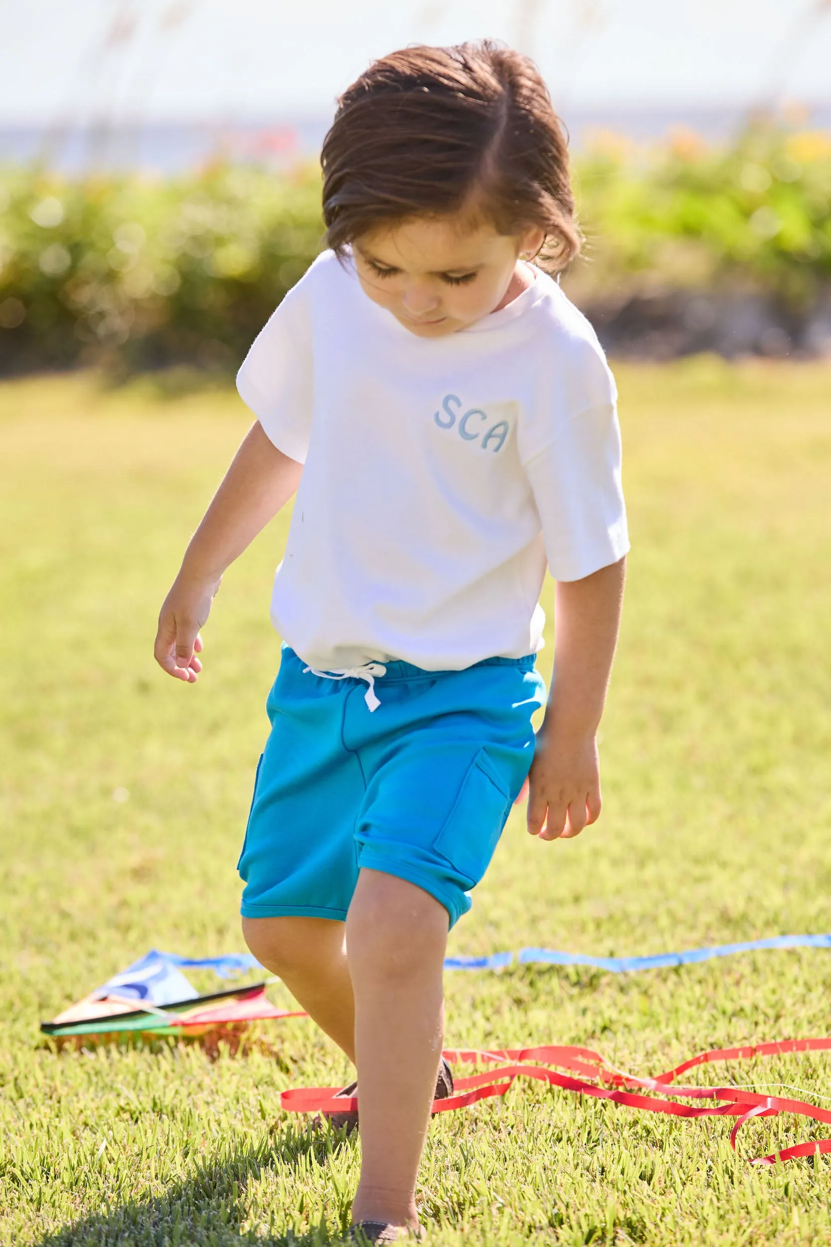 Boy's Pima Play Short -- Pacific Blue
