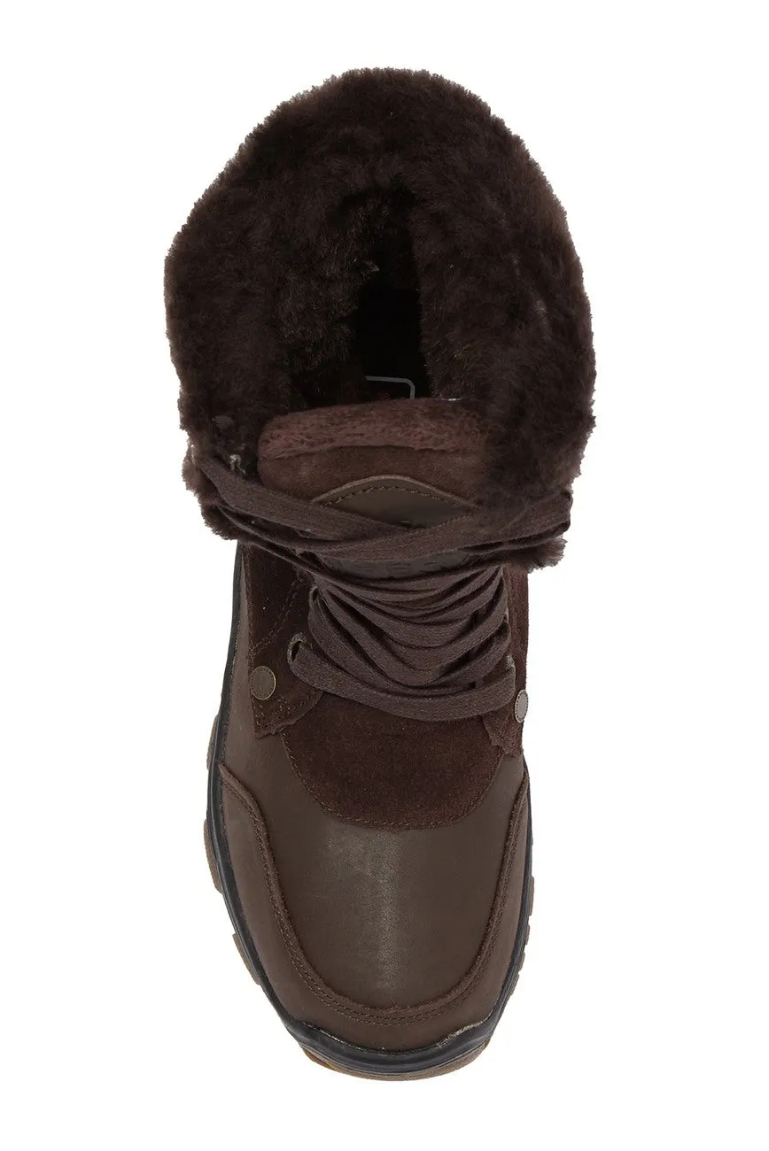 Brand new Women's Pajar Abbie Genuine Sheepskin Lined Waterproof Boot, Dark Brown, Sz 8-8.5! Retails $231 
