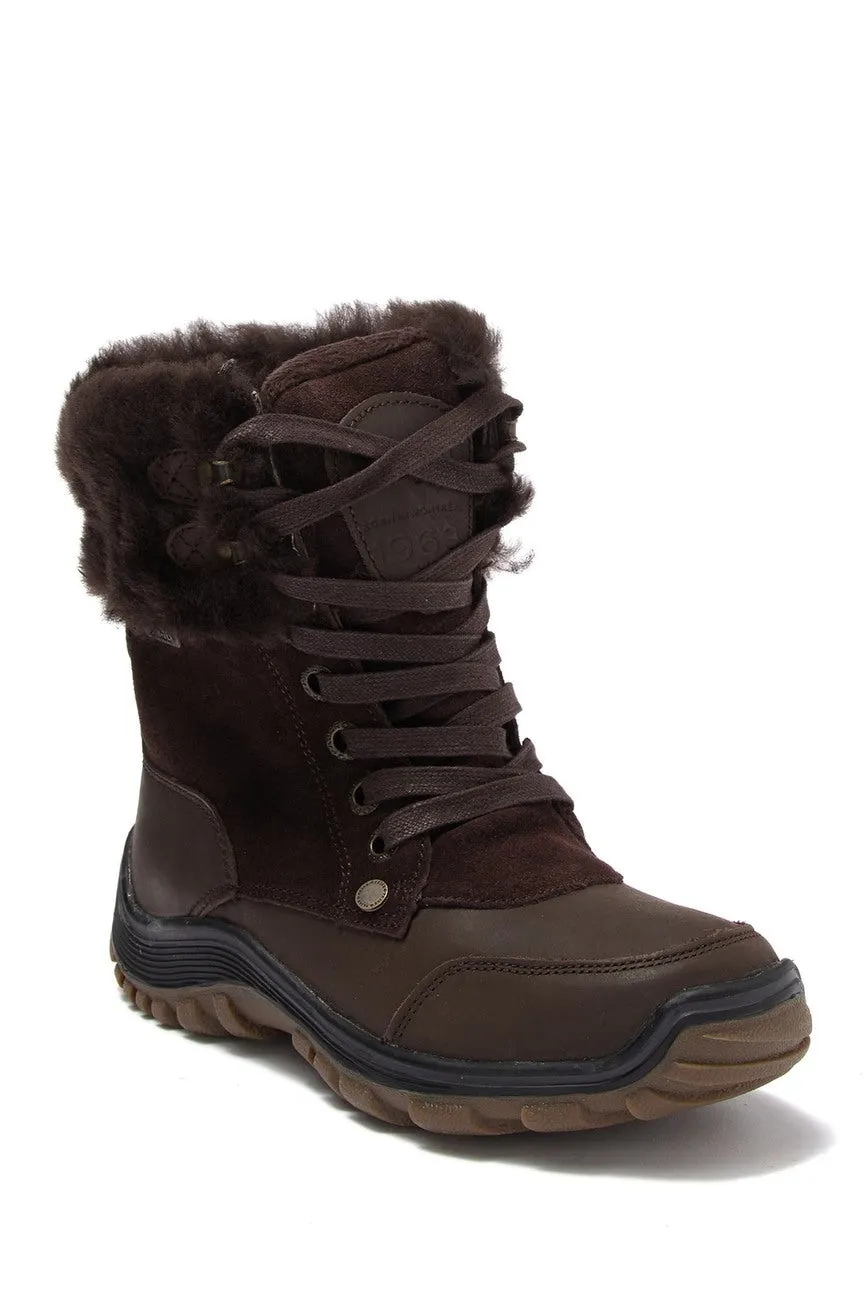 Brand new Women's Pajar Abbie Genuine Sheepskin Lined Waterproof Boot, Dark Brown, Sz 8-8.5! Retails $231 