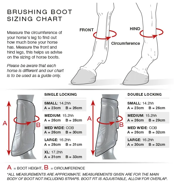 Carbon Air-Tech Single Locking Brushing Boots