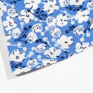 Casual Floral Blue Print High Waist A-Line Long Skirt