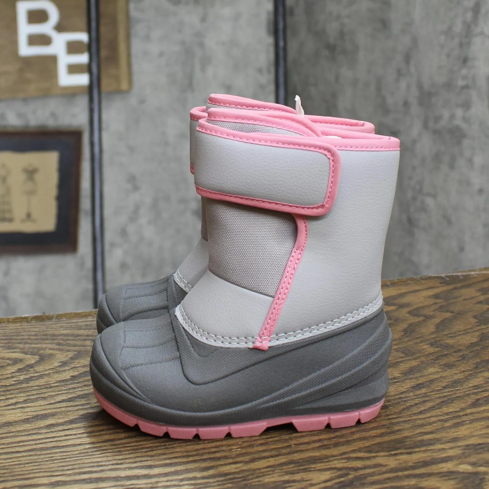Cat & Jack Toddler Girls Lenny Winter Boots AEX55 Gray 7T