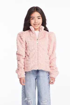 Chaser Girls Pinky Puff Sleeve Jacket