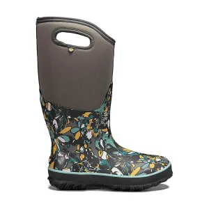 CL72566W Boots Bogs Classic Flower Wide Calf