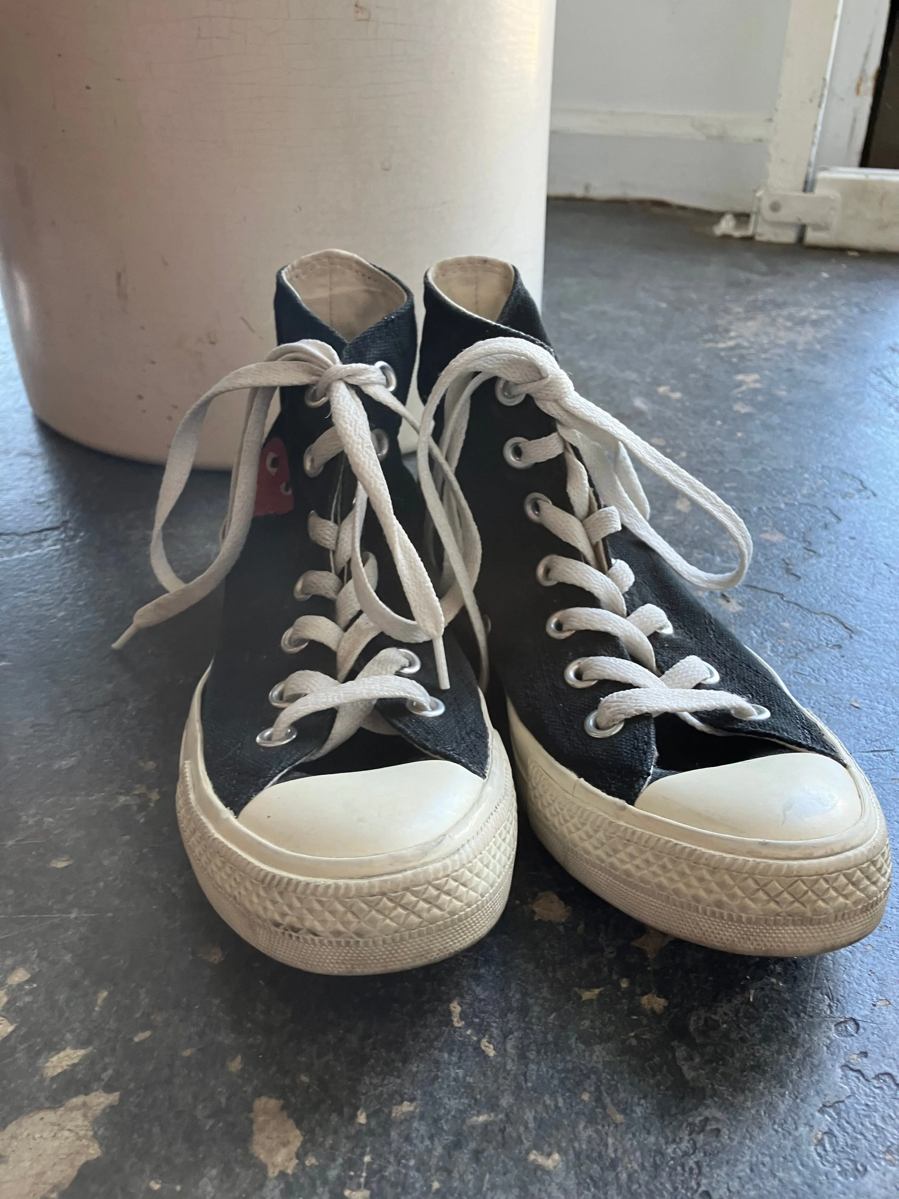 Comme des Garcons Play Black Converse High Tops