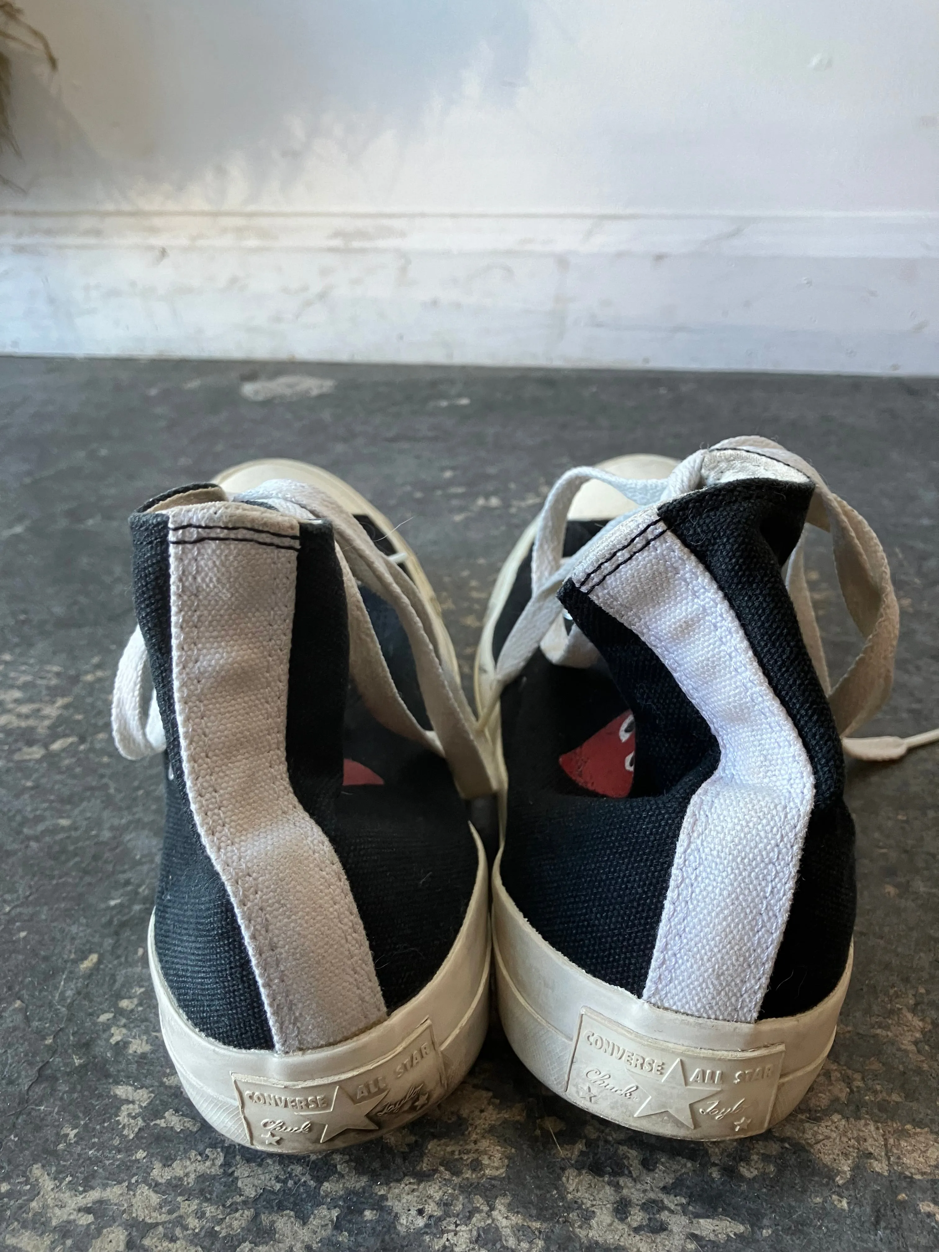 Comme des Garcons Play Black Converse High Tops