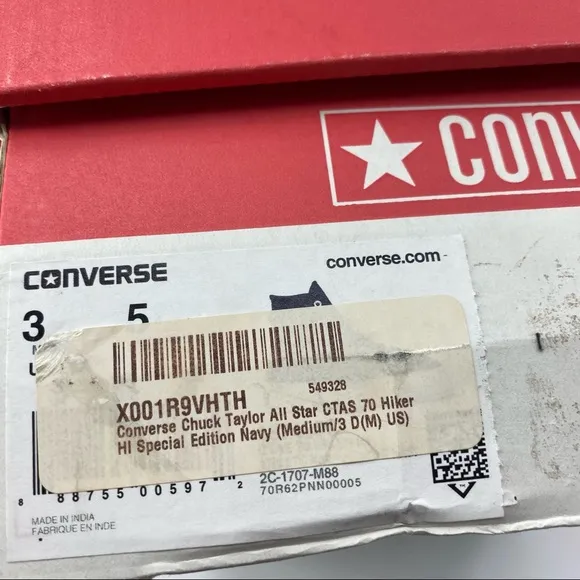 Converse Navy Chuck Taylor All Stars CTAS 70 Hiker Hi Special Edition Sneakers