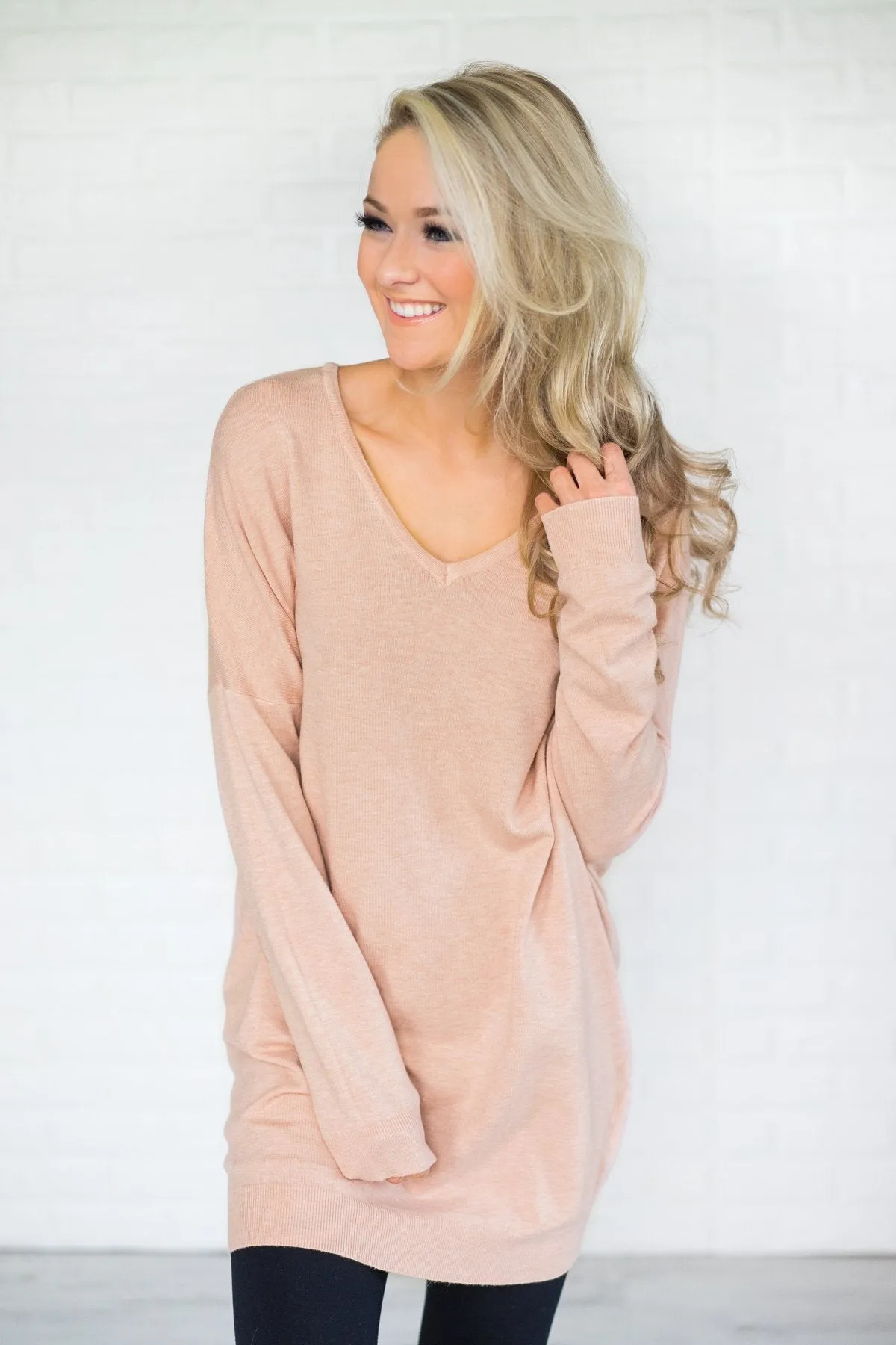 Criss Cross Back Detail Sweater Pink