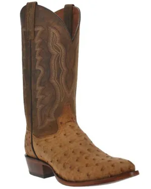 Dan Post Men's Gehrig Exotic Ostrich Western Boot - Round Toe - DP3077