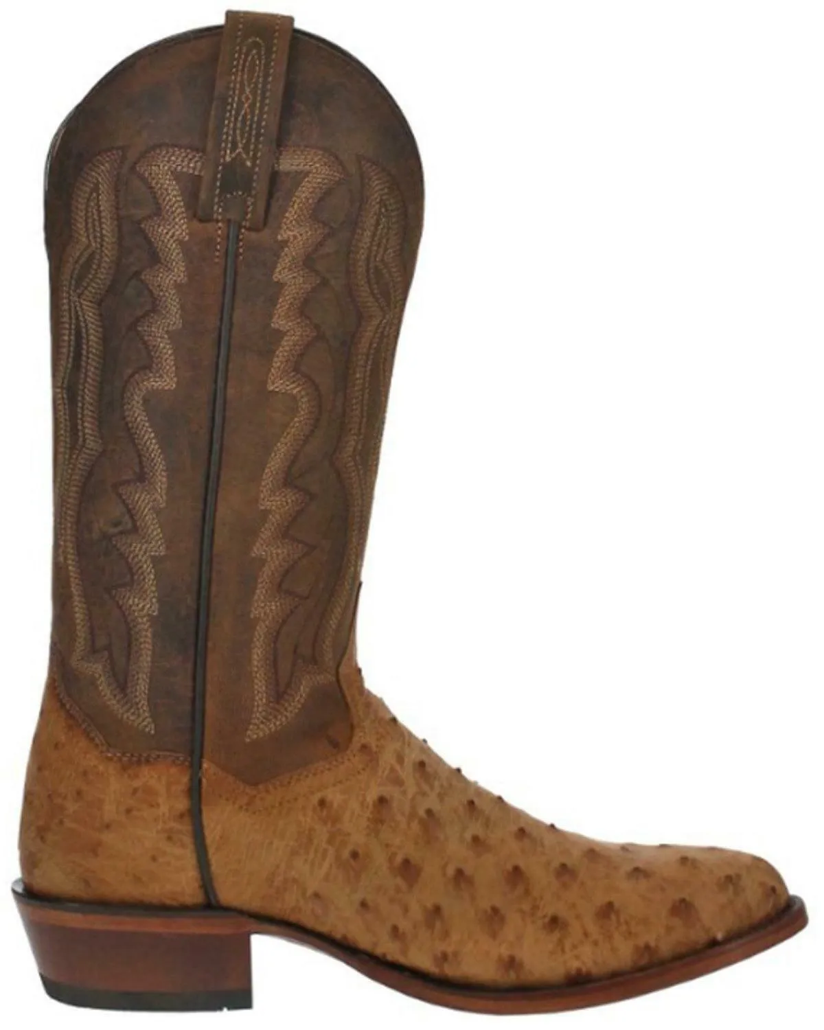 Dan Post Men's Gehrig Exotic Ostrich Western Boot - Round Toe - DP3077
