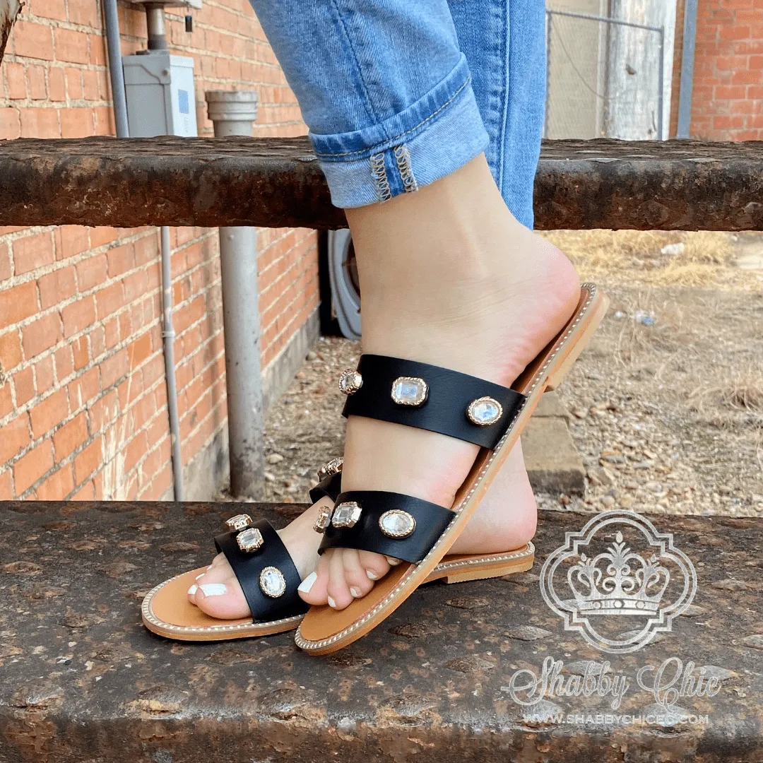 Dazzle Me Sandals - Black