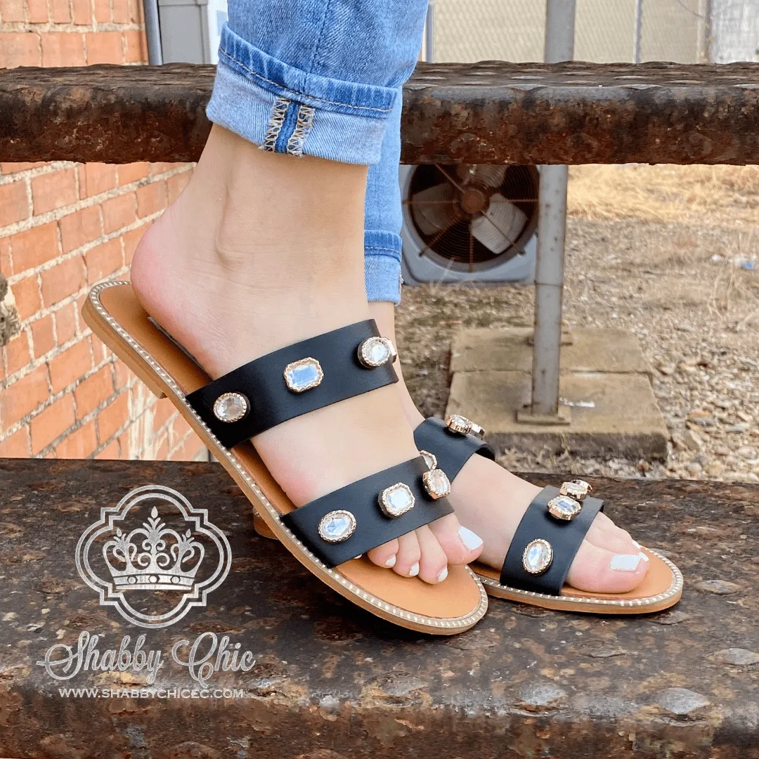 Dazzle Me Sandals - Black