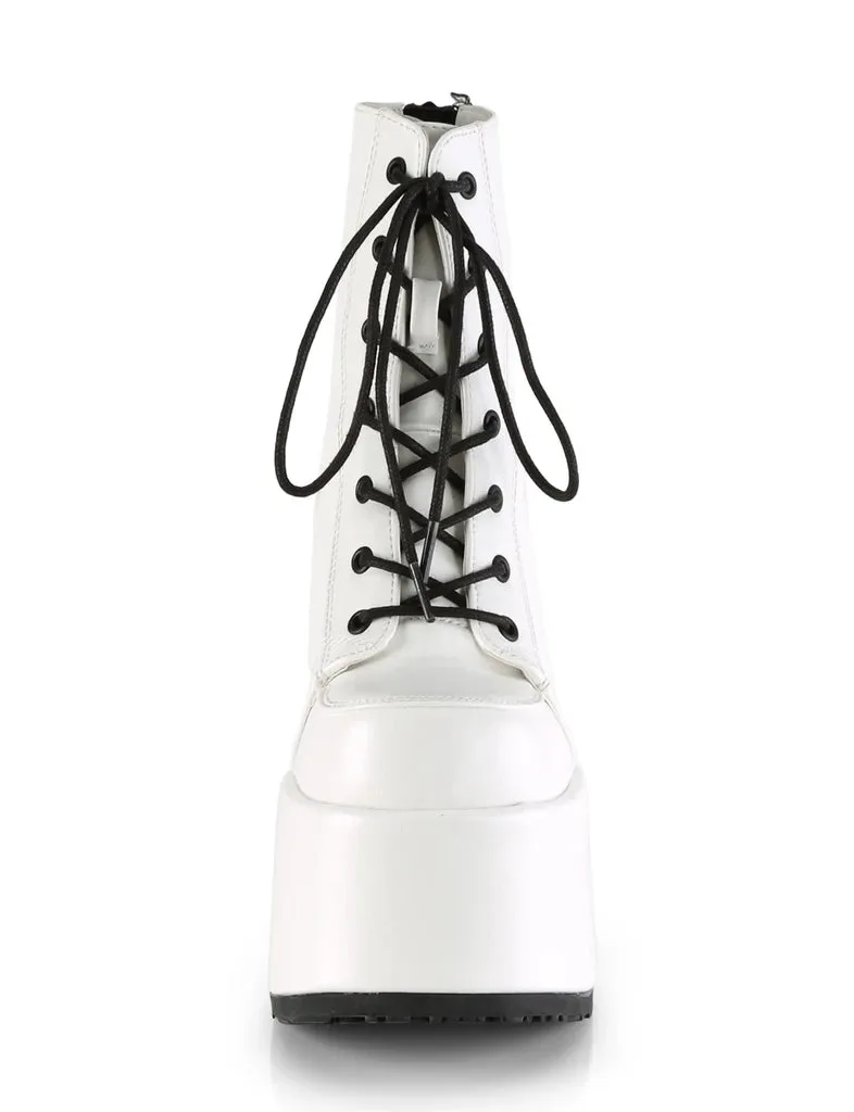 DEMONIA CAMEL-203 BOOTS - WHITE ✰ PRE ORDER ✰