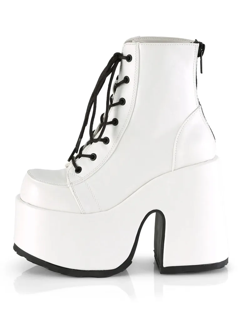 DEMONIA CAMEL-203 BOOTS - WHITE ✰ PRE ORDER ✰