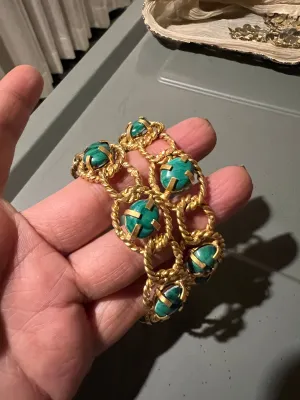 Designer Malachite Hoops