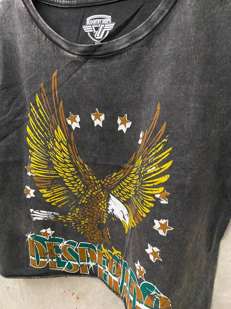 Desperado regular Cropped Acid wash T-shirt