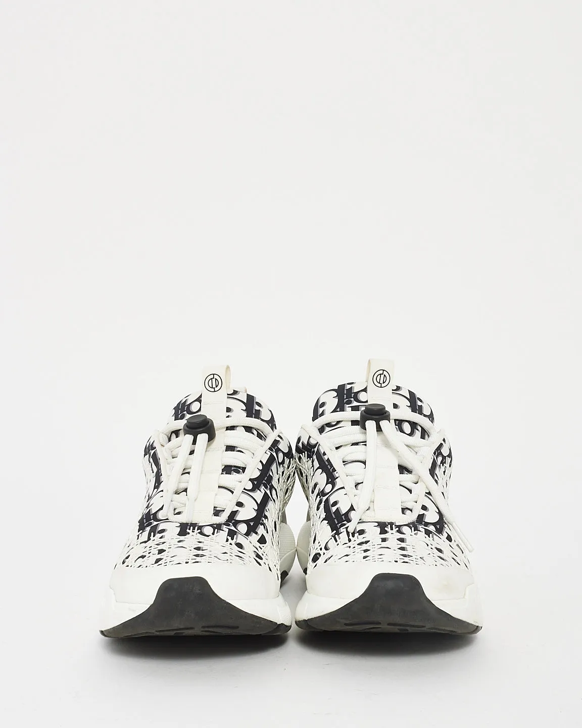 Dior White and Black Dior Oblique Technical Fabric B24 Sneakers - 40