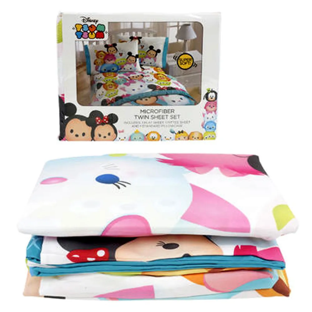 Disney Tsum Tsum Microfiber 3 Pc Twin Sheet Set