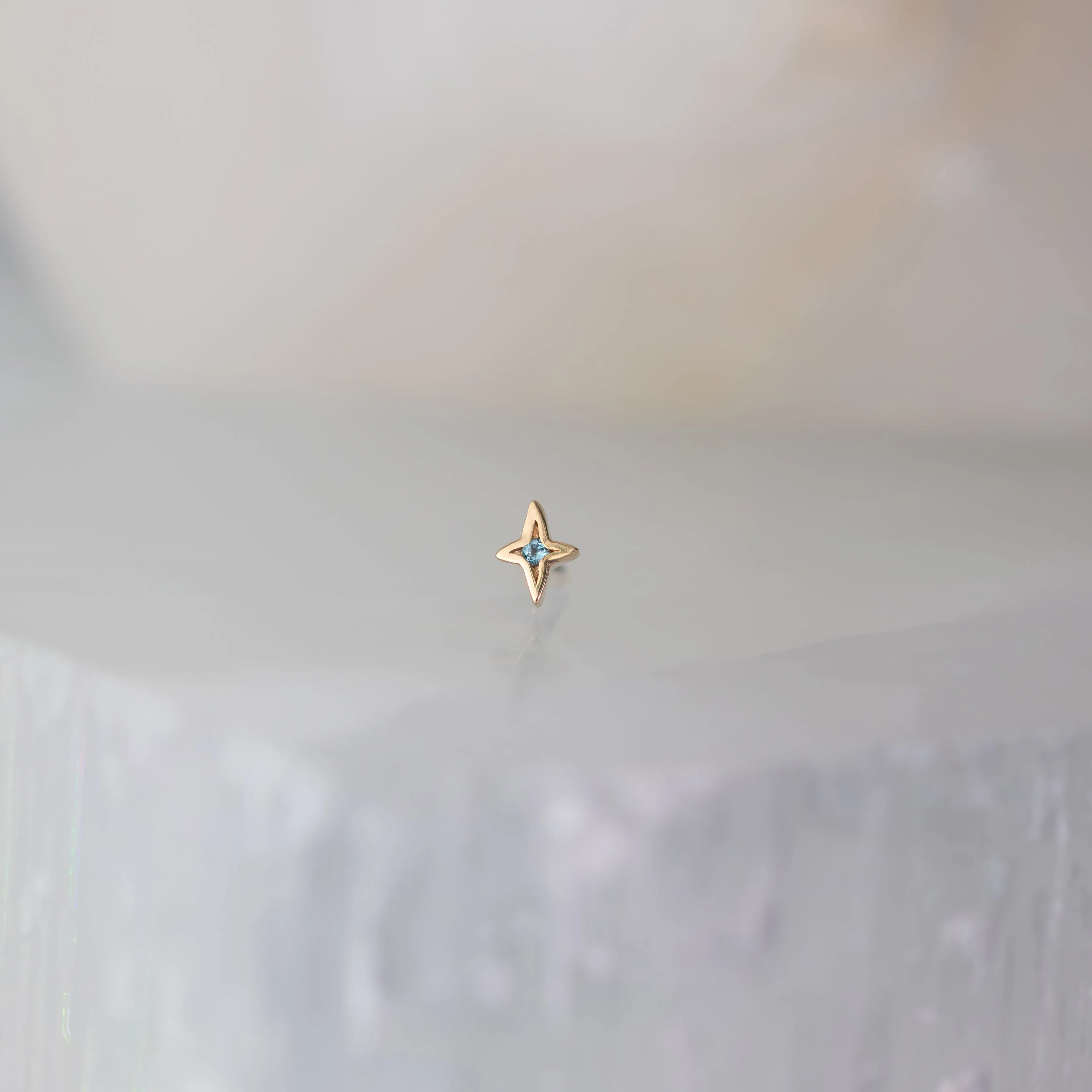 Divinity with London Blue Topaz Star Threadless End