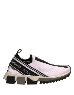 Dolce&Gabbana Sorrento Women White Sneakers Polyester Flat Trainer Shoes EU 37.5
