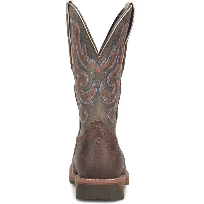 Double H Men's Ironhide 12" Square Toe Waterproof Western Boot -Brown- DH6142