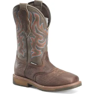 Double H Men's Ironhide 12" Square Toe Waterproof Western Boot -Brown- DH6142