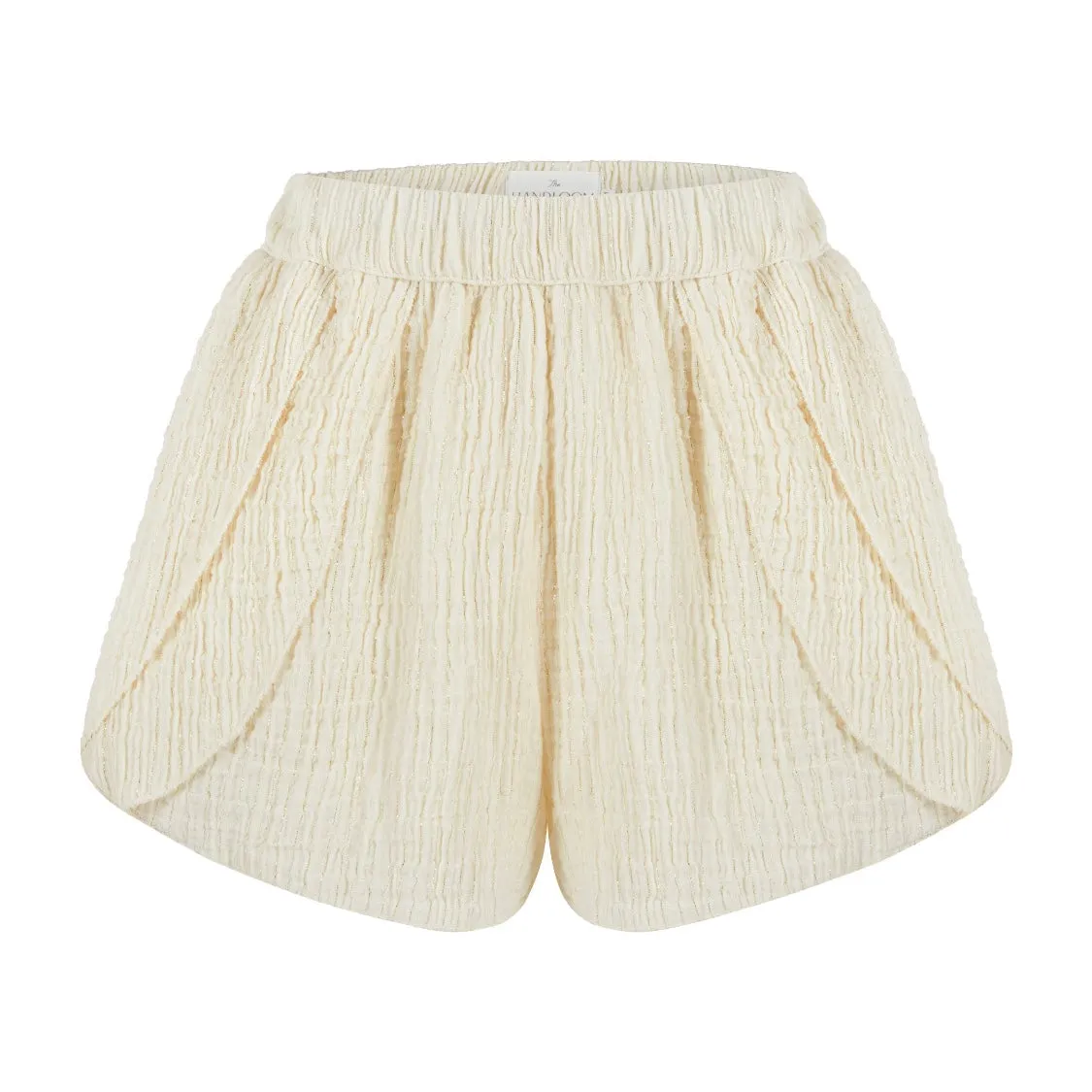 Elle Short Natural with Gold Pinstripe