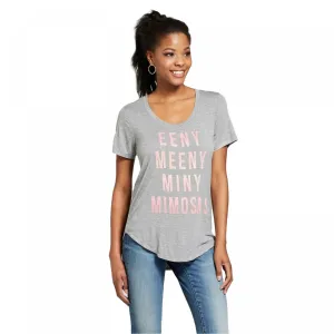 Fifth Sun Women's Eeny Meeny Miny Mimosas Drapey Short Sleeve T-Shirt