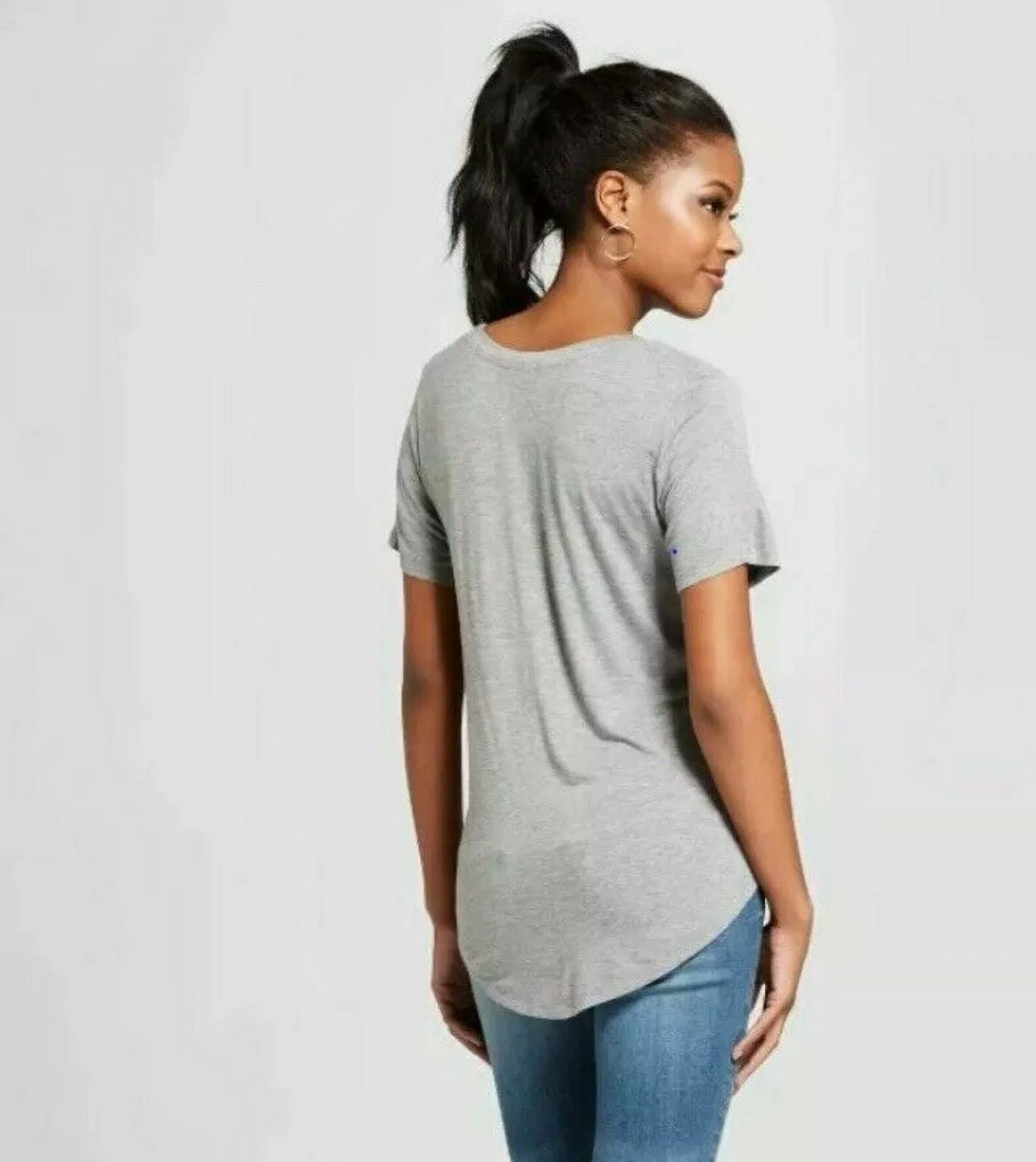 Fifth Sun Women's Eeny Meeny Miny Mimosas Drapey Short Sleeve T-Shirt