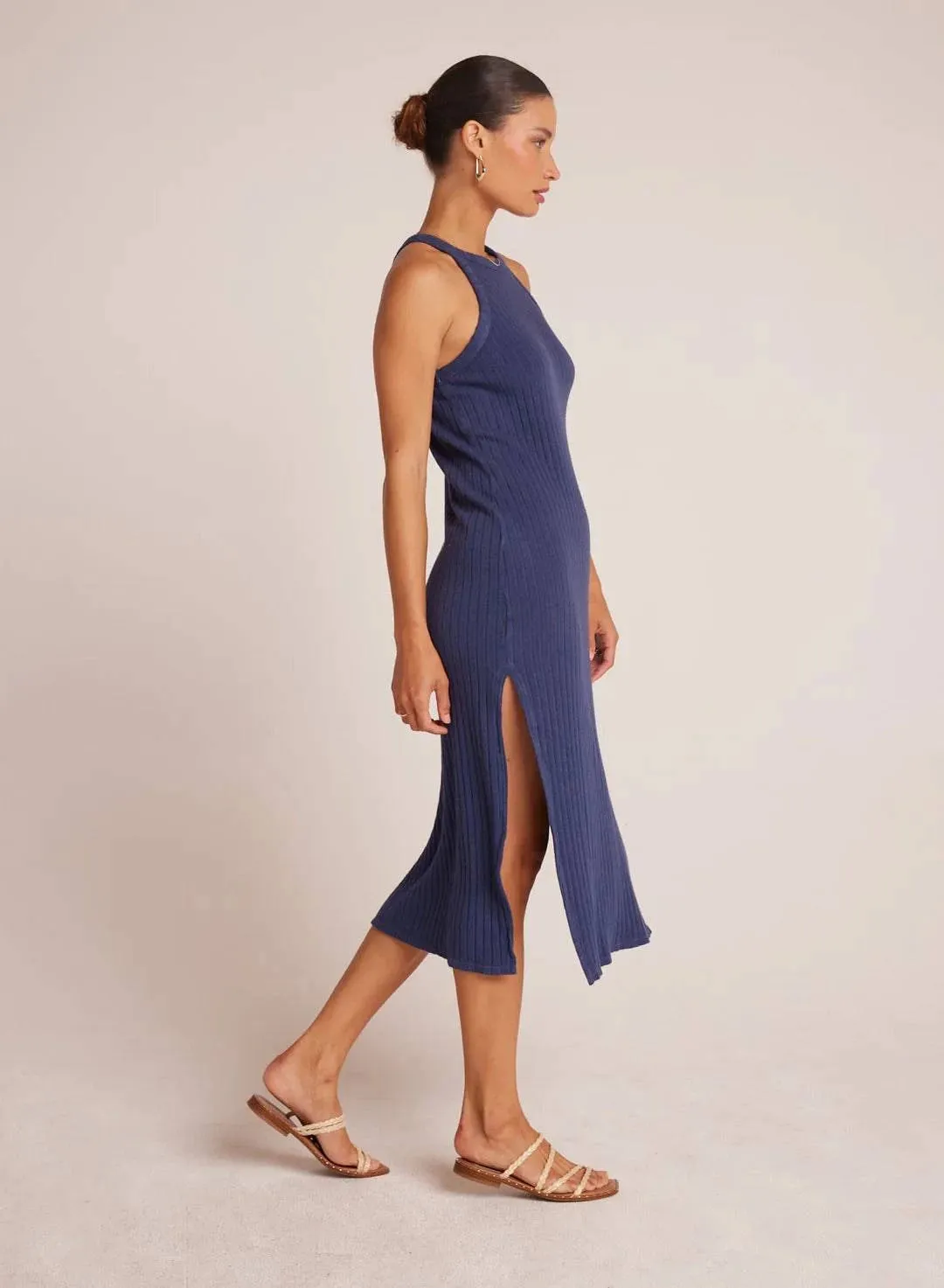Fitted Halter Midi Dress by Bella Dahl | Nautical Navy
