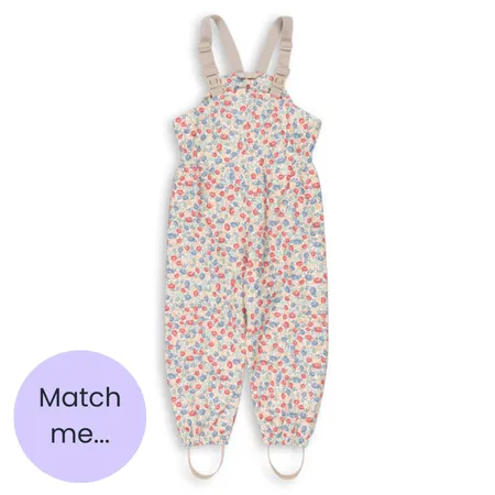 Floral Waterproof Dungarees