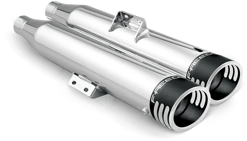 Freedom Performance HD00387 3 1/4in. Signature Slip-Ons - Chrome/Black Tips