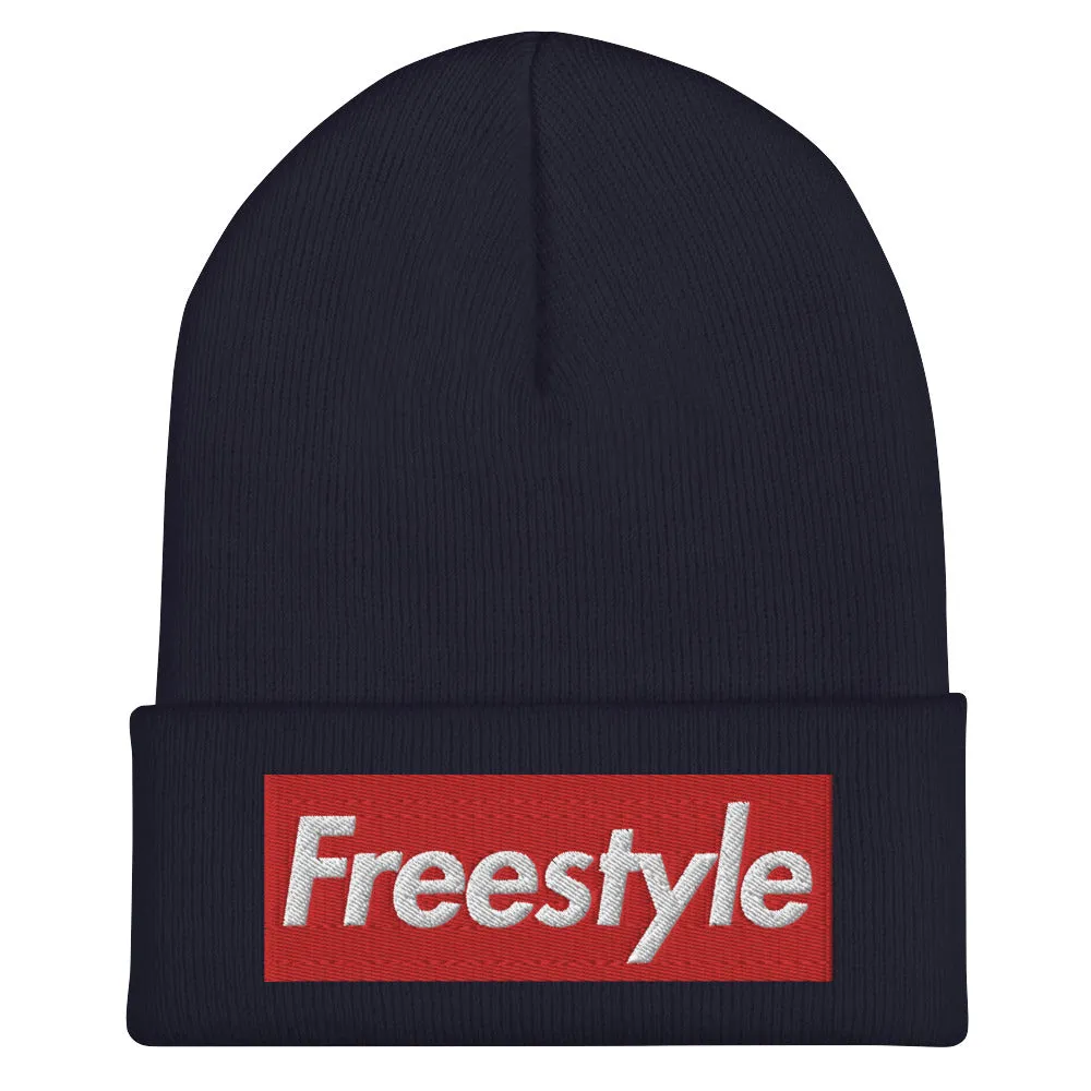 Freestyle Swimmer Cuffed Beanie Embroidered