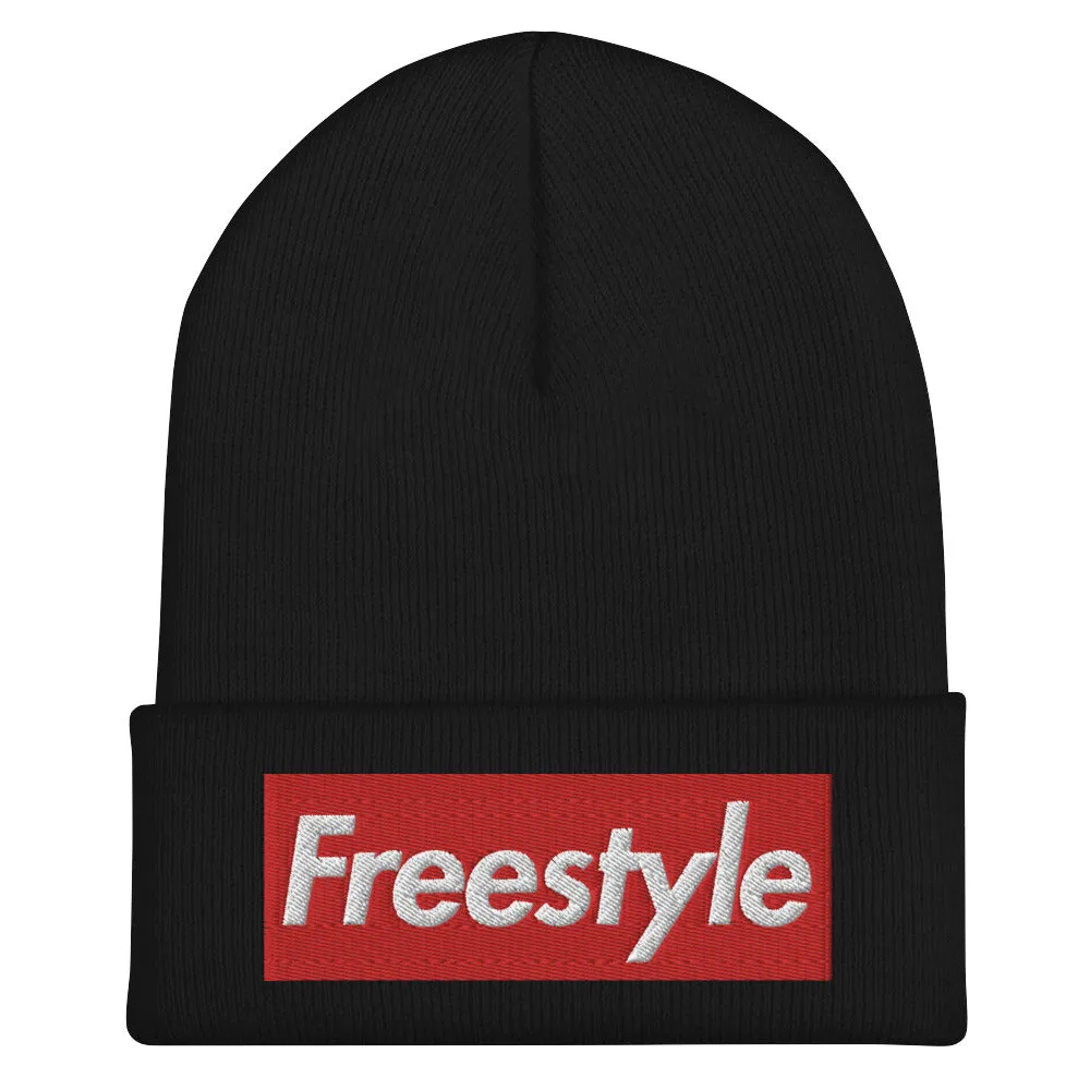 Freestyle Swimmer Cuffed Beanie Embroidered