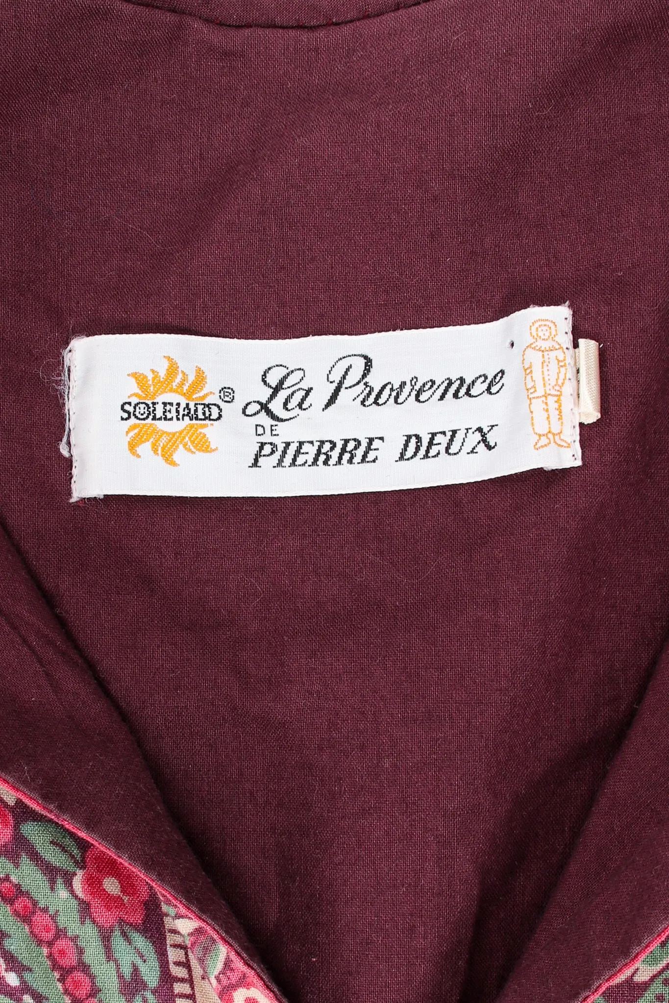 French Cotton Print Peasant Dress
