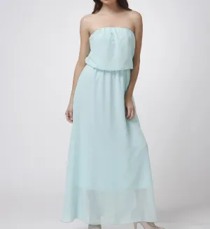 Golden Dots On Mint Color Maxi Dress
