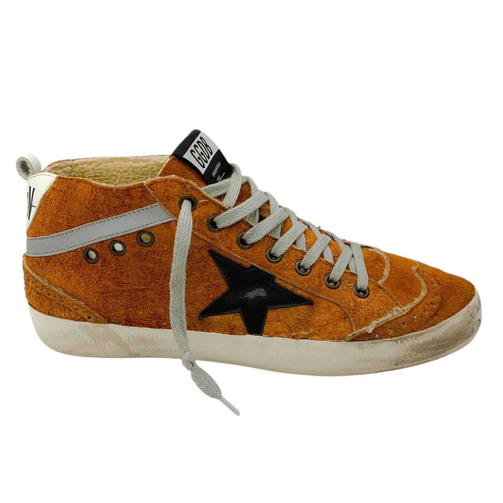 Golden Goose Deluxe Brand Brown / Black Suede Mid Star Sneakers