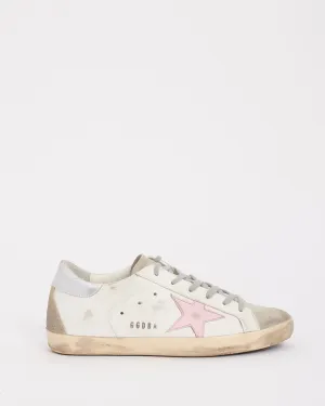 Golden Goose White Leather Super-Star Low Top Sneakers - 40