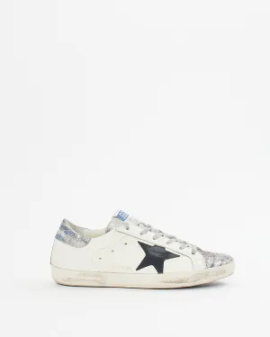 Golden Goose White/ Multi Colour Sparkle Star Sneakers - 38
