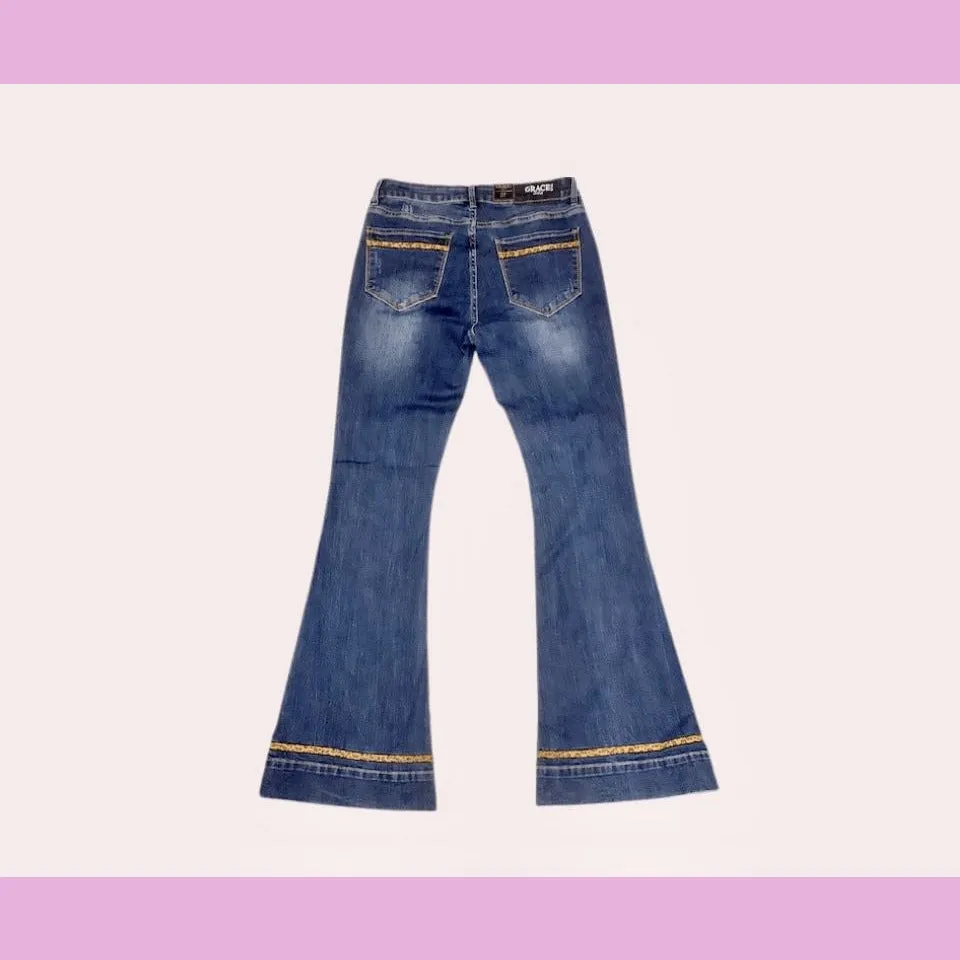 Grace in LA easy fit flare jeans