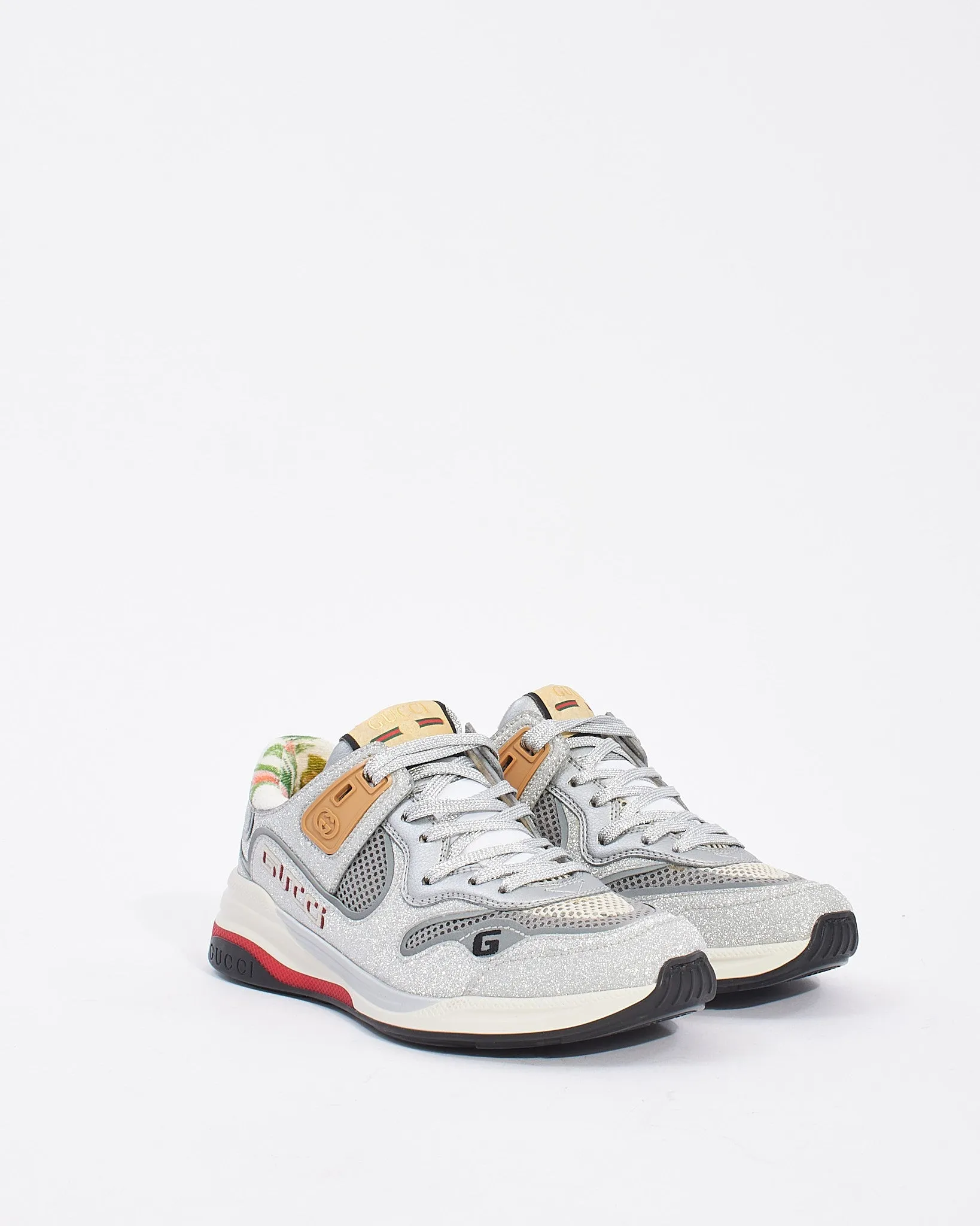 Gucci Silver Sparkle Ultraspace Sneakers - 36