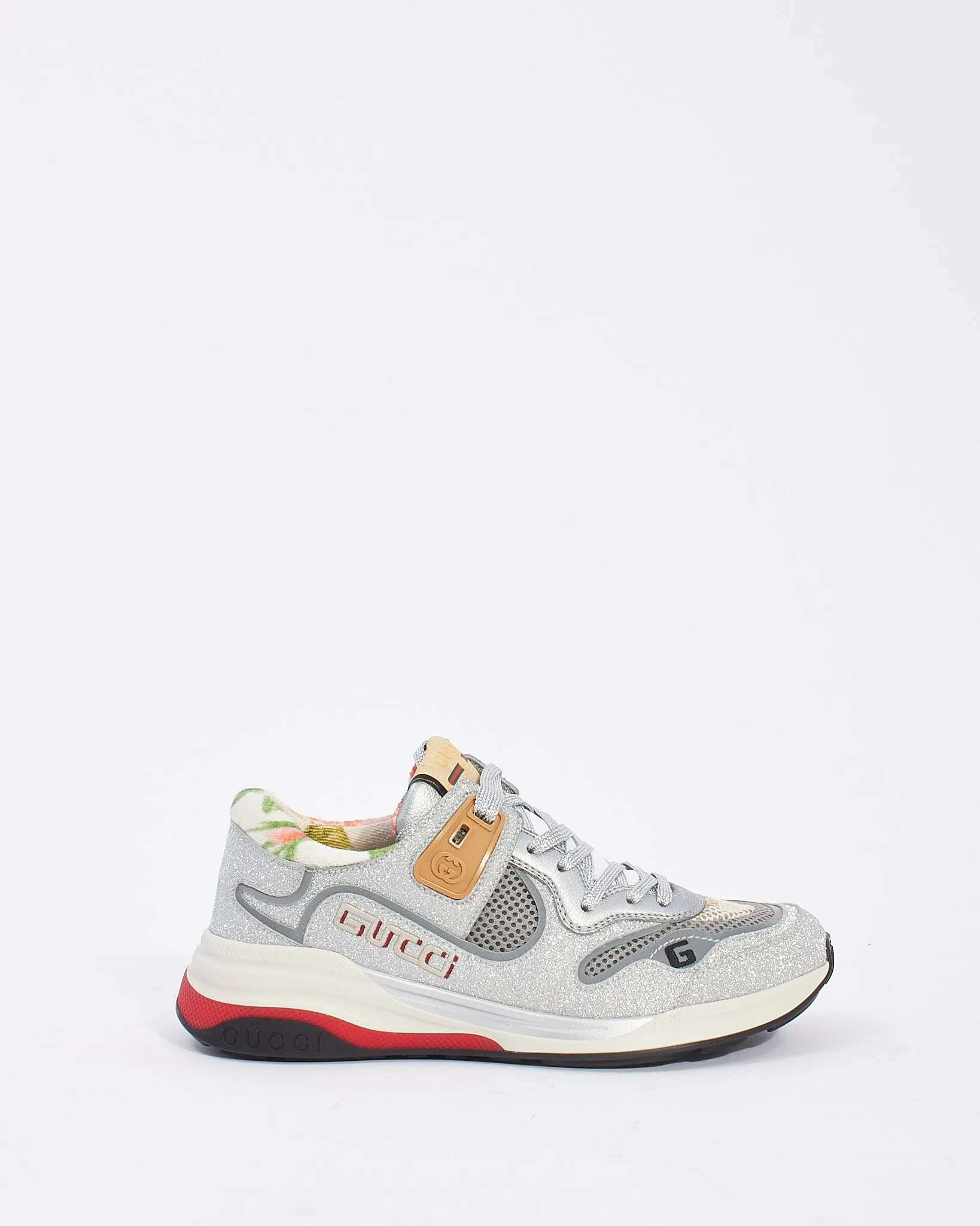Gucci Silver Sparkle Ultraspace Sneakers - 36