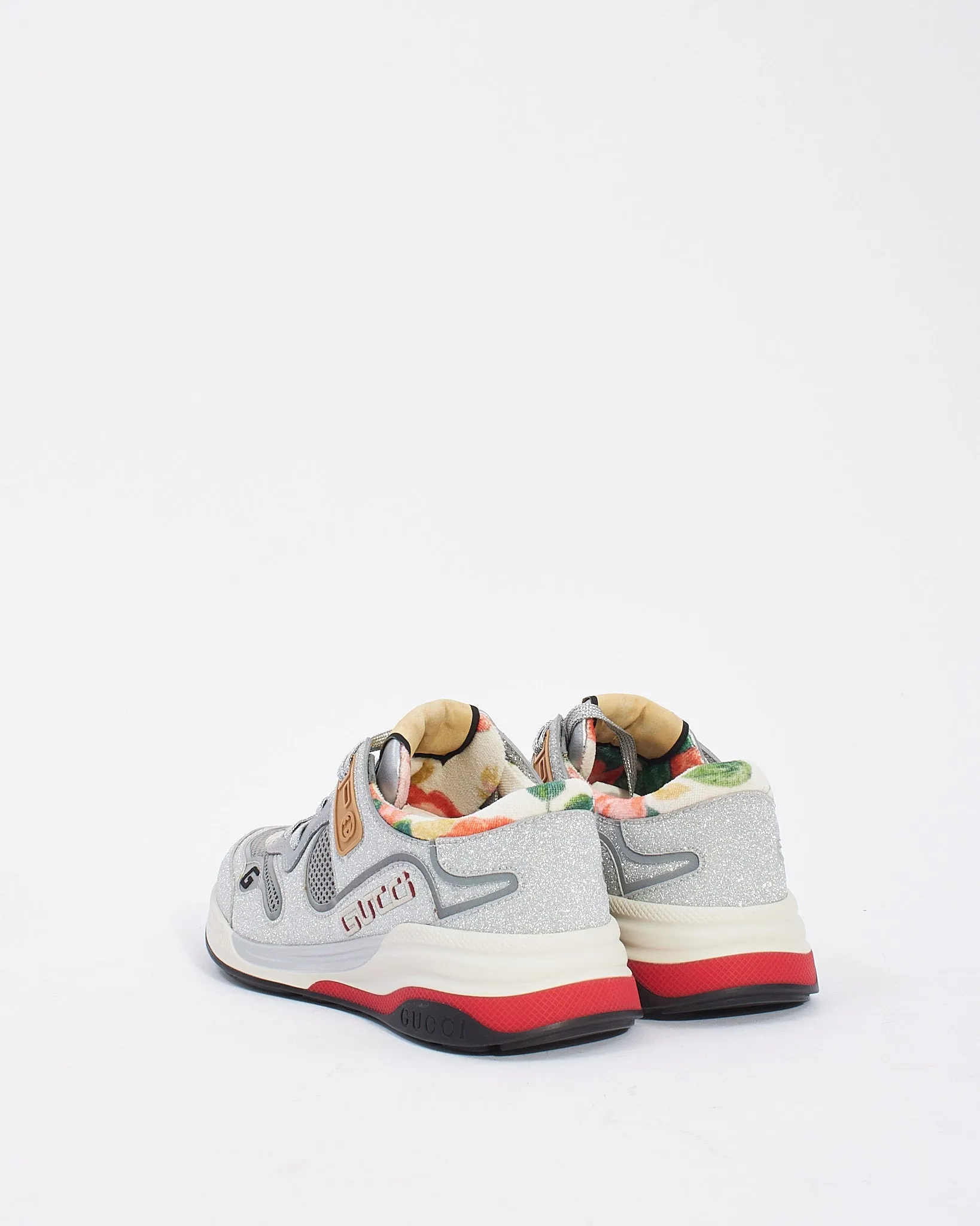 Gucci Silver Sparkle Ultraspace Sneakers - 36
