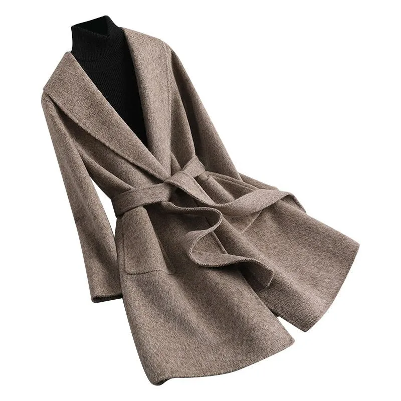 high-end double-sided cashmere coat
