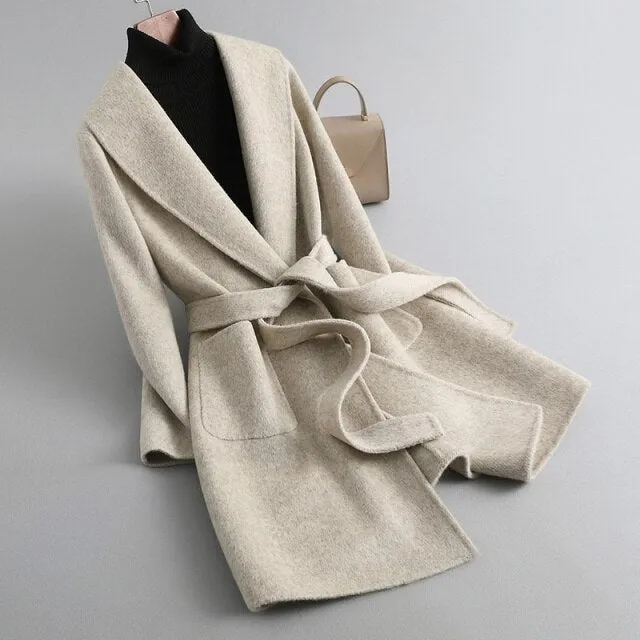 high-end double-sided cashmere coat