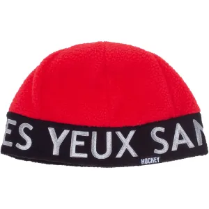 Hockey Eyes Without A Face Sherpa Beanie Black/Red